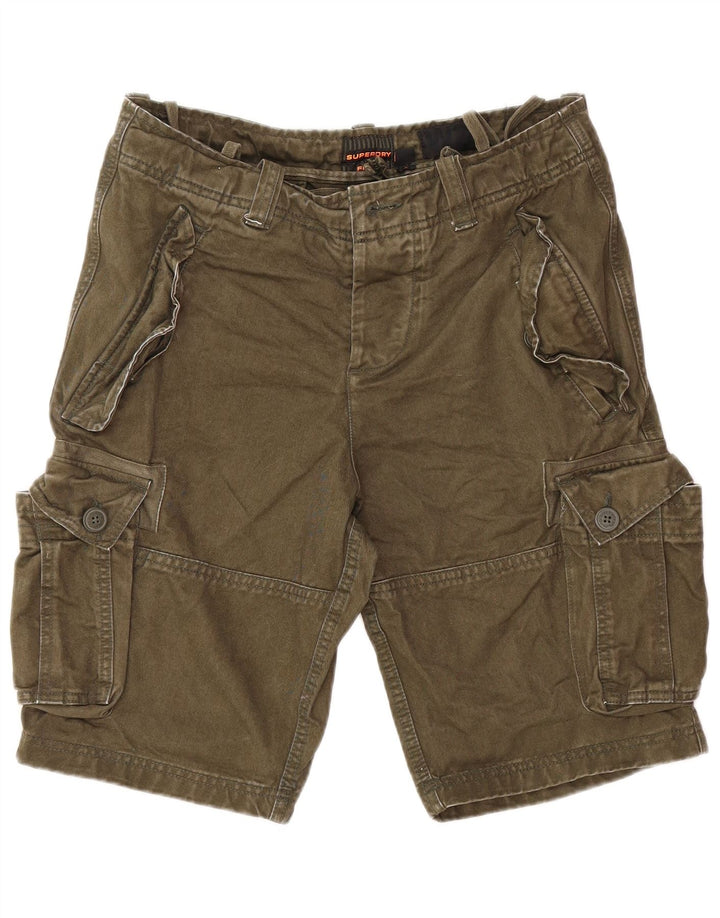 SUPERDRY Shorts cargo para hombre W32 Medium Khaki Cotton