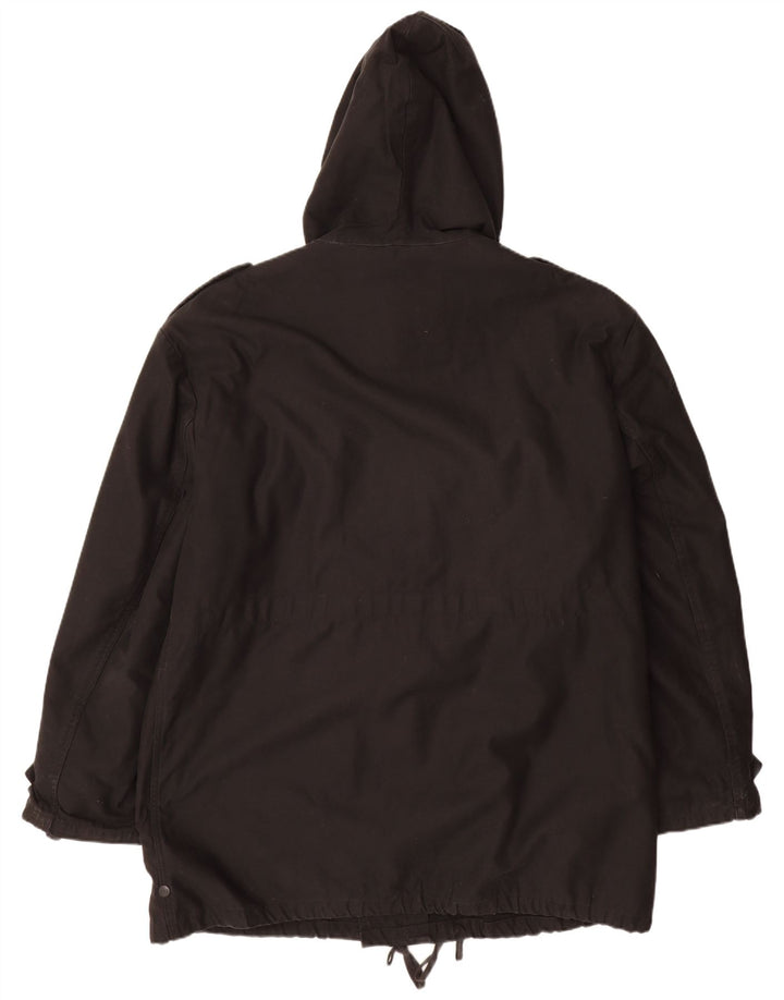 BRANDIT Parka con capucha para hombre ES 46 3XL Poliéster negro