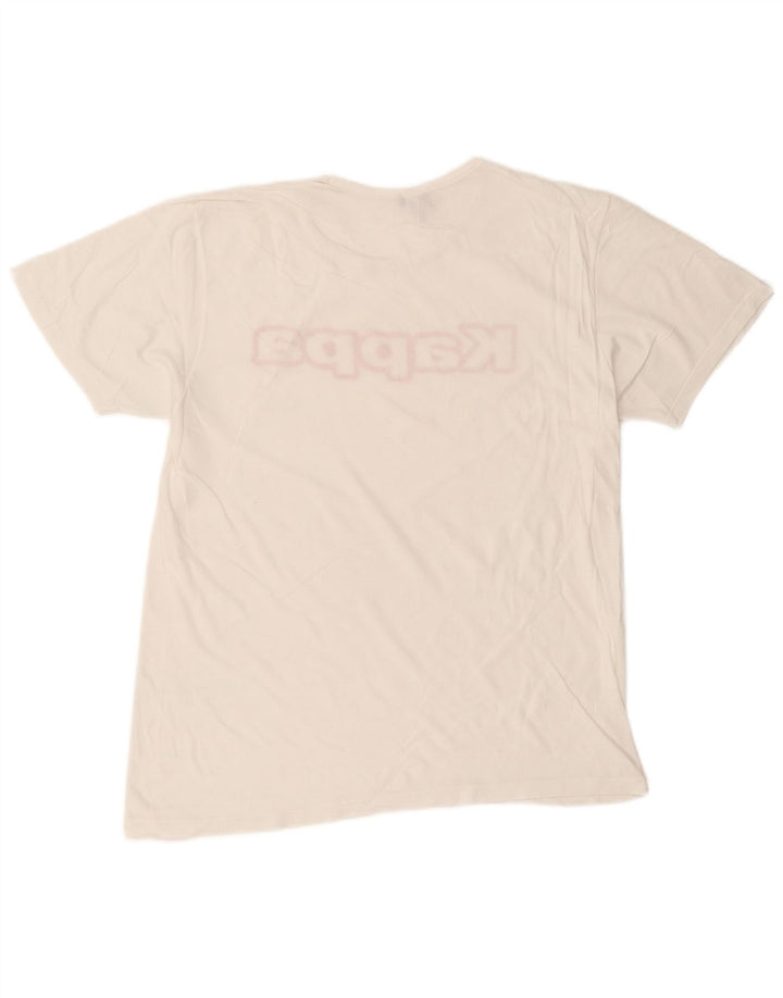Kappa Hombre Camiseta Gráfica Top XL Blanco Algodón