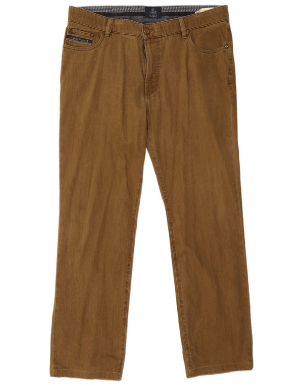 Bugatti Pantalones Casuales Rectos para Hombre IT 54 2XL W36 L30 Algodón Caqui