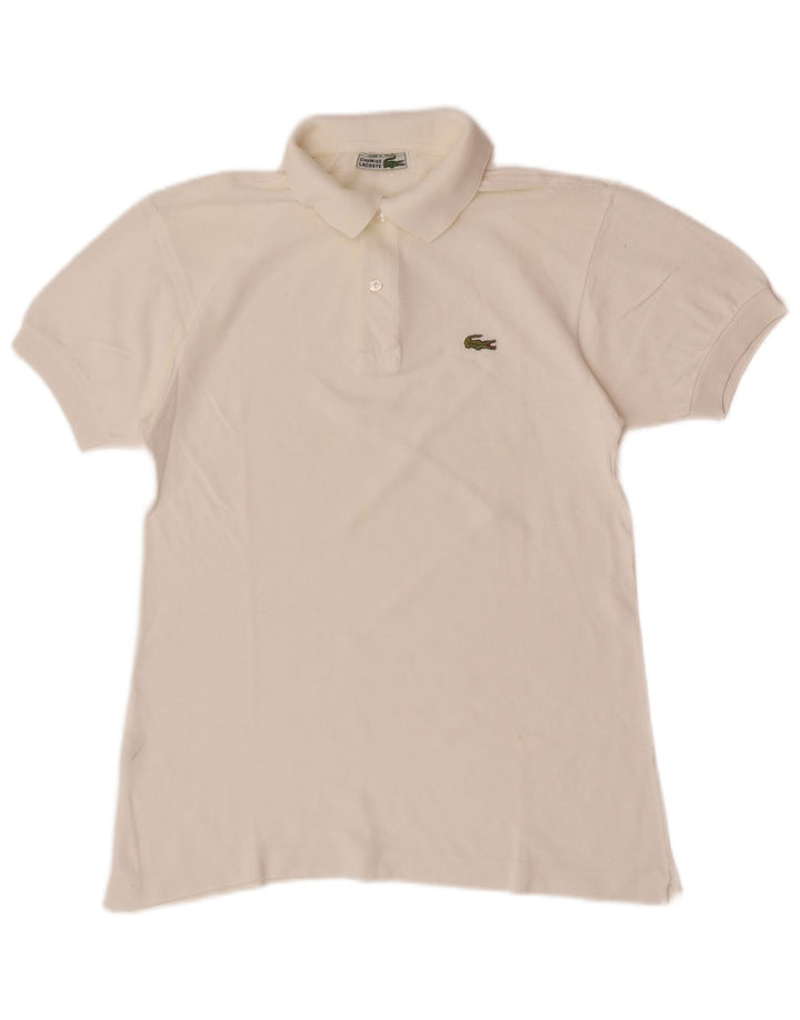 Lacoste Polo para hombre talla 3 pequeño algodón blanco