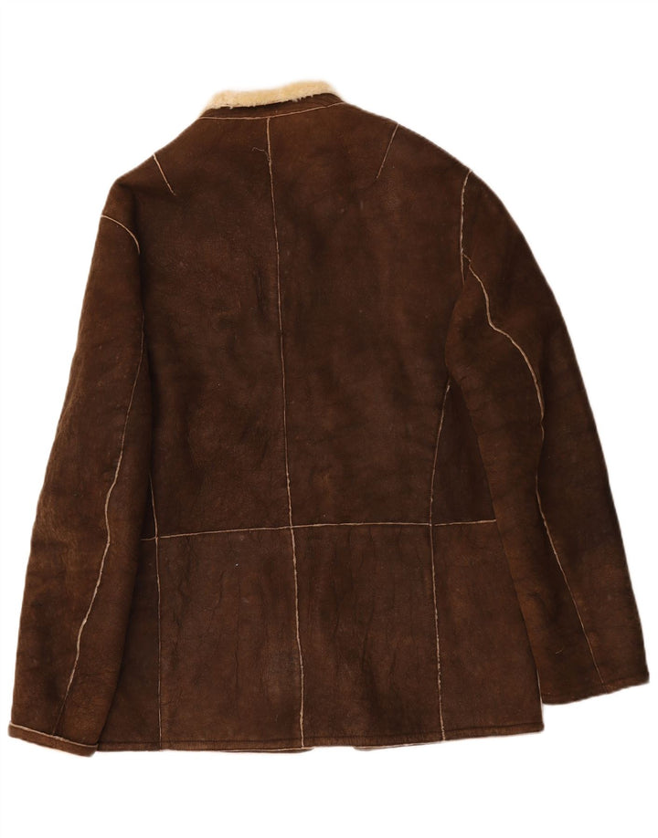 Grifoni Chaqueta de piel de oveja para hombre IT 50 Large Brown