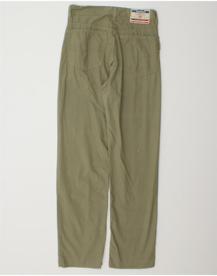 CARRERA Womens High Waist Casual Trousers W29 L30 Khaki Cotton Vintage Carrera and Second-Hand Carrera from Messina Hembry 