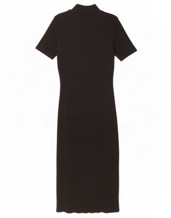 Zara Womens Sheath Dress UK 8 Small Black Cotton