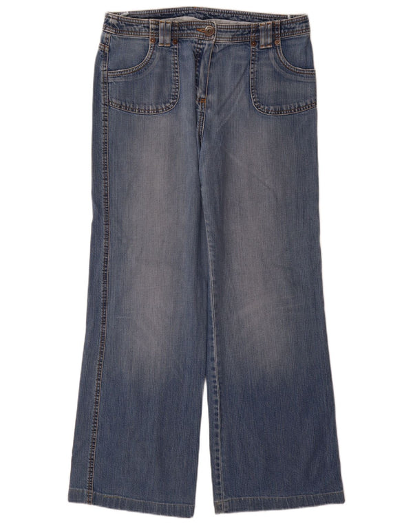Marks & Spencer Vaqueros de pierna ancha para mujer UK 14 Large W32 L30 Algodón azul