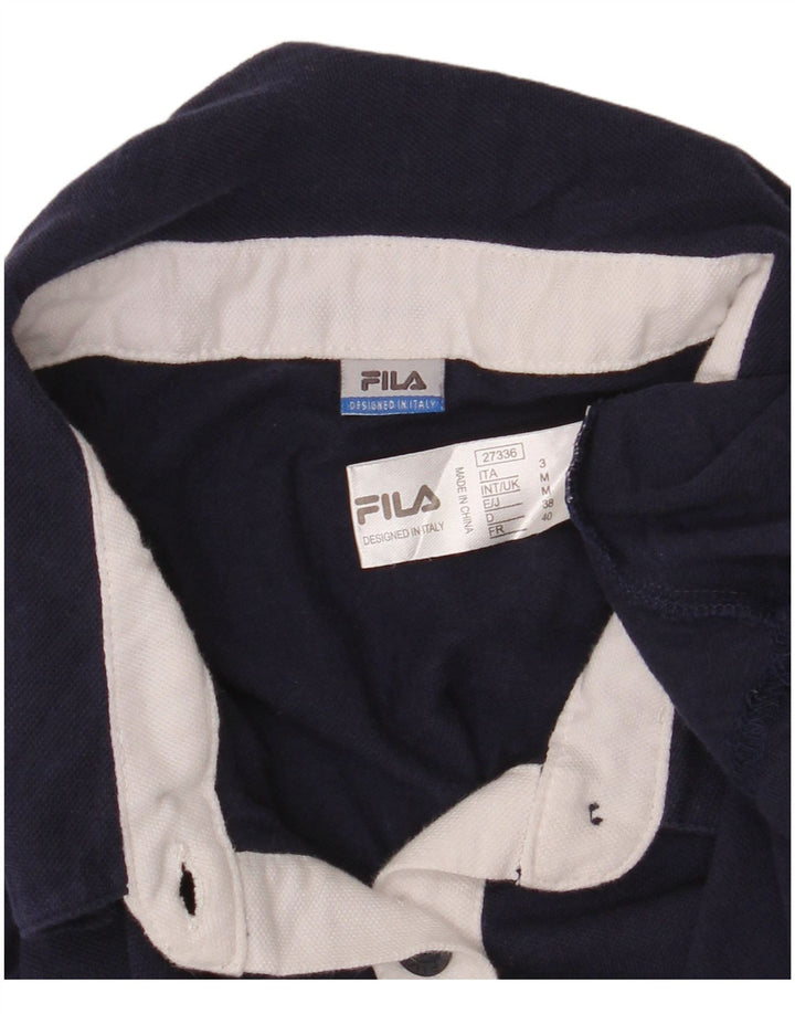 Fila Polo para mujer UK 12 Medium Azul marino Algodón