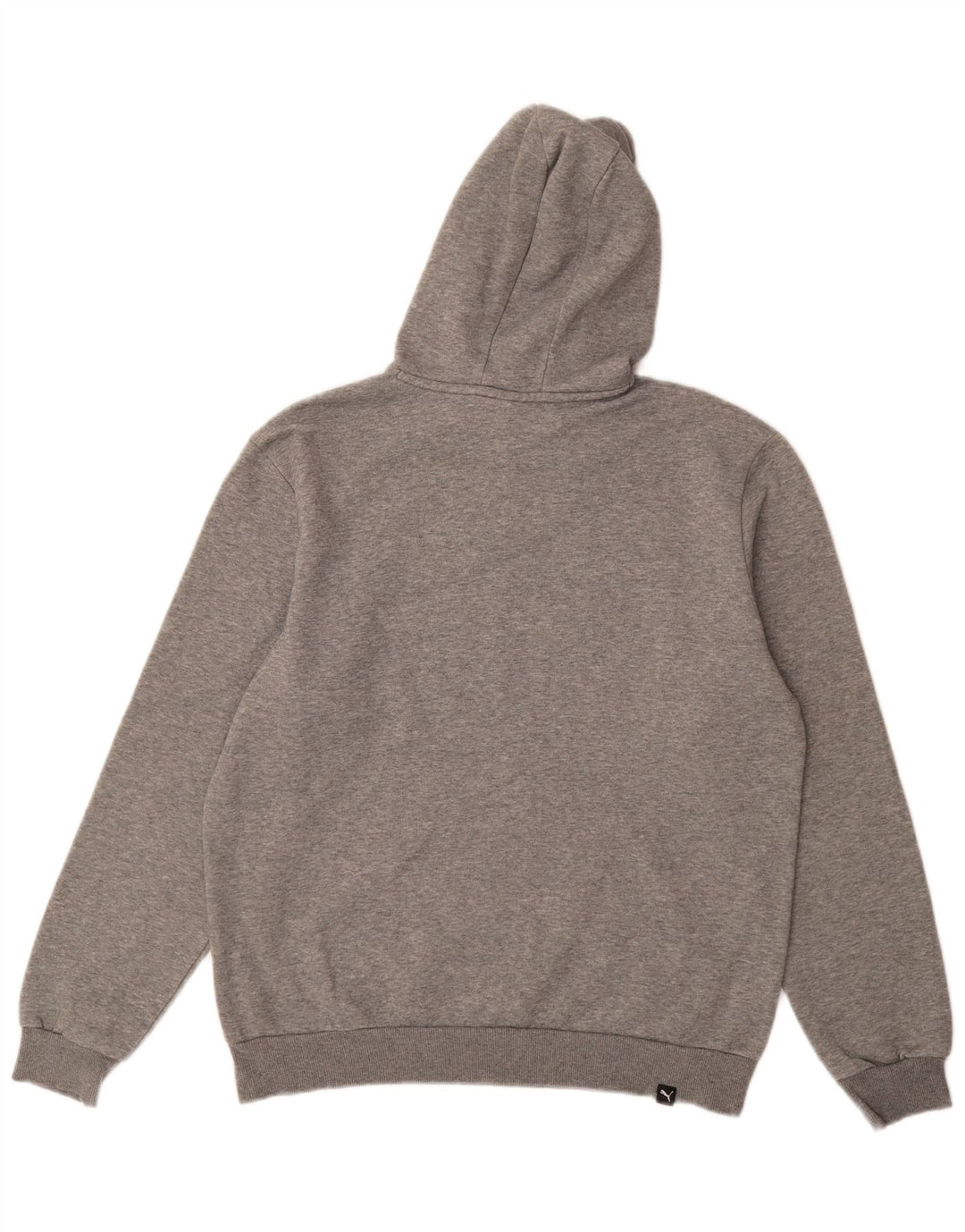 PUMA Jersey con capucha gráfica para hombre de algodón gris medio