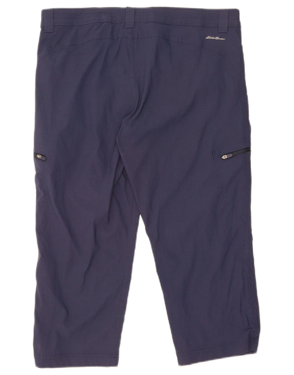 Eddie Bauer Pantalones capri de senderismo para mujer US 10 Large W34 L21 Nylon azul