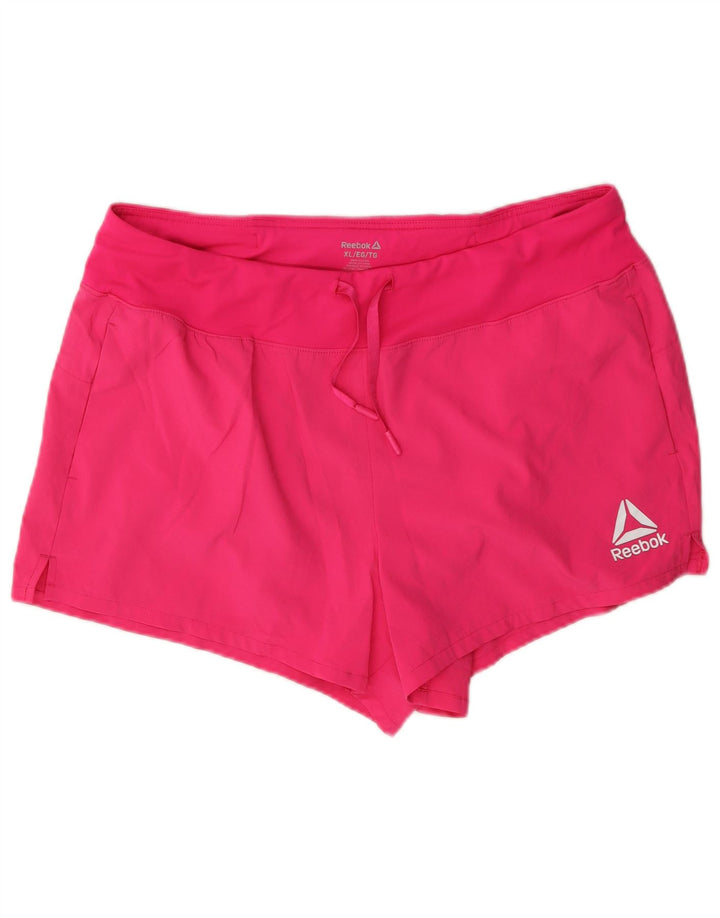 Reebok Pantalones cortos deportivos para mujer ES 40 XL Poliéster rosa