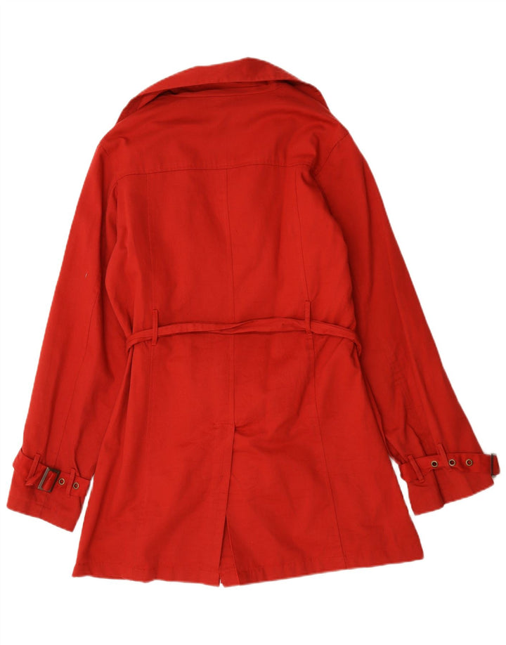 Naj Oleari Gabardina de gran tamaño para mujer US 2 XS Algodón rojo