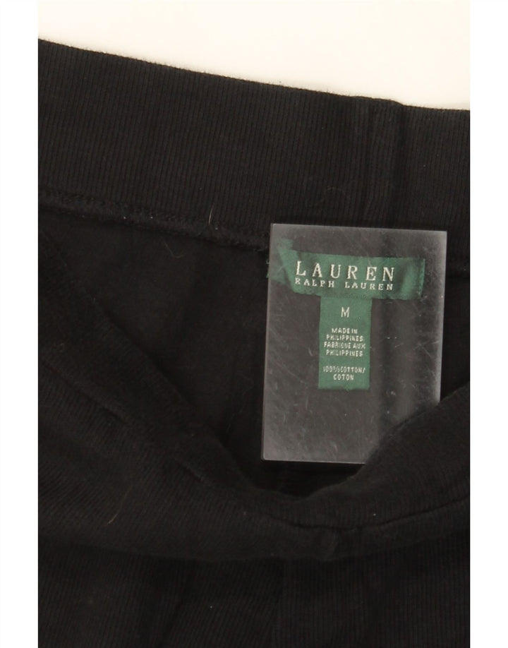RALPH LAUREN Pantalón chino recto para mujer Mediano W30 L29 Algodón negro