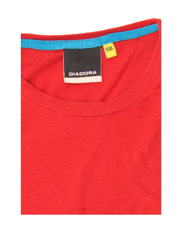 Diadora Camiseta gráfica para hombre Top 2XL Rojo