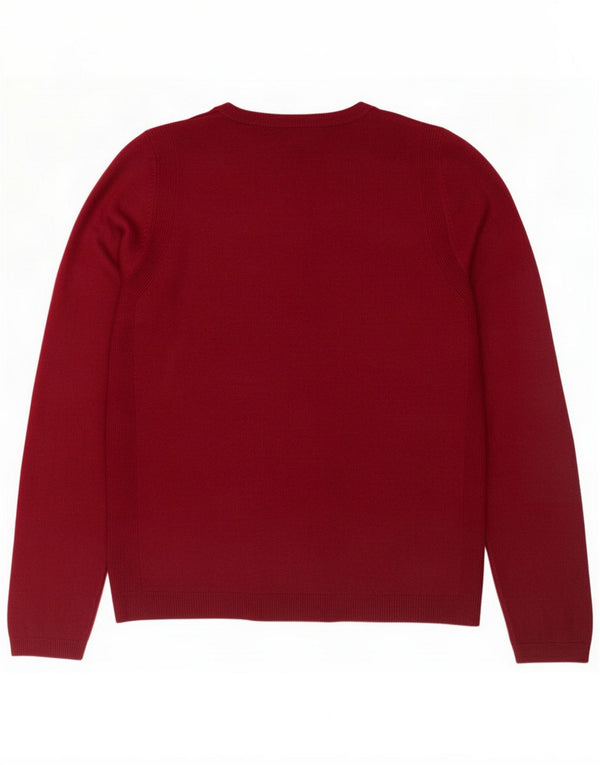 Marks & Spencer Jersey con Cuello Barco para Mujer UK 42 Medium Borgoña