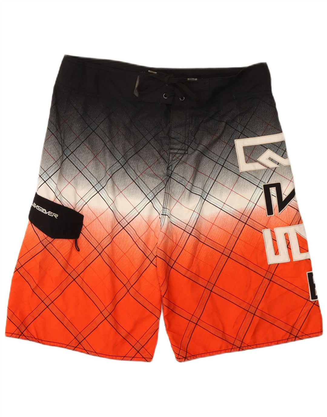 Quiksilver Bañador con gráfico para hombre, tamaño grande, color naranja, poliéster