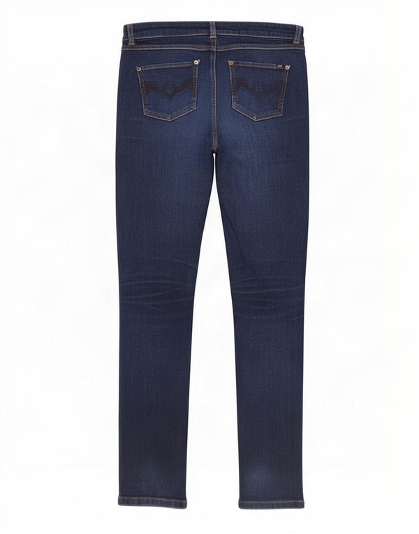 Oasis Jeans ajustados color cereza para mujer UK 10 Small W28 L31 Algodón azul marino