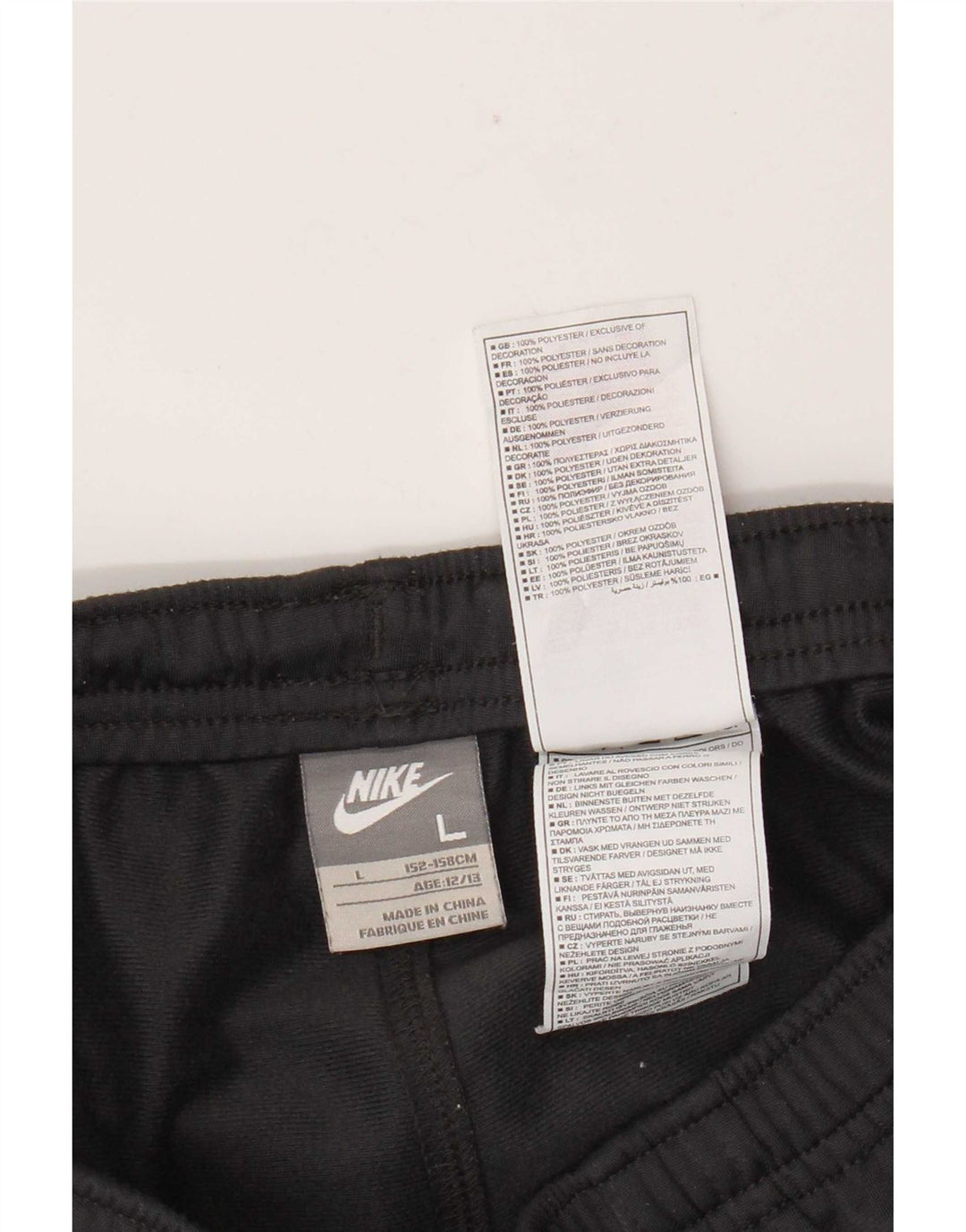 Nike Pantalones de chándal para niños 12-13 años Grande Gris Colorblock Poliéster