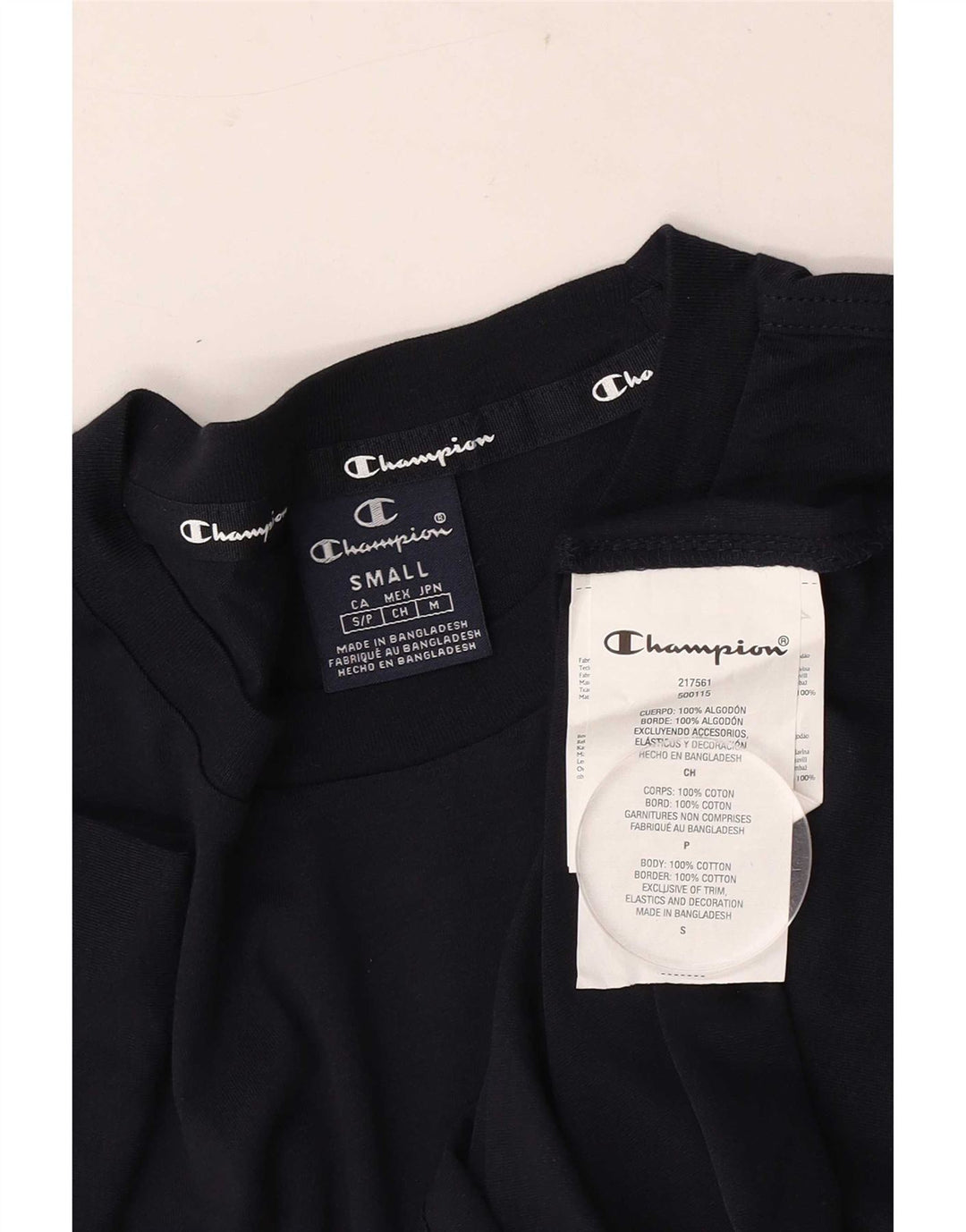 Champion Camiseta Hombre Top Small Azul Marino Algodón
