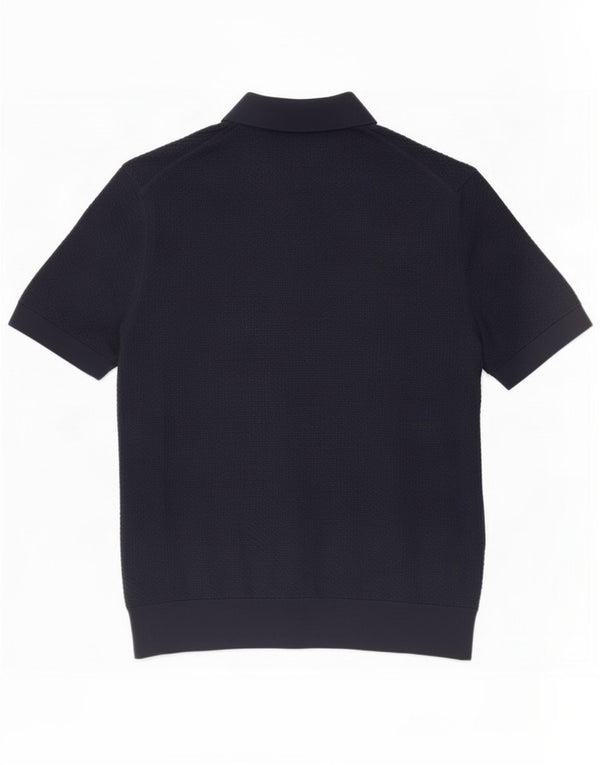Gant Jersey de manga corta con cuello tipo polo para hombre, talla pequeña, algodón azul marino