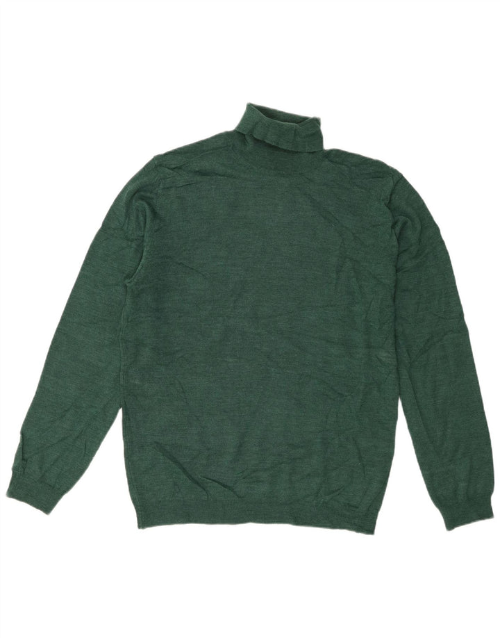 Zara Hombre Jersey Con Cuello Vuelto Jersey Grande Acrílico Verde