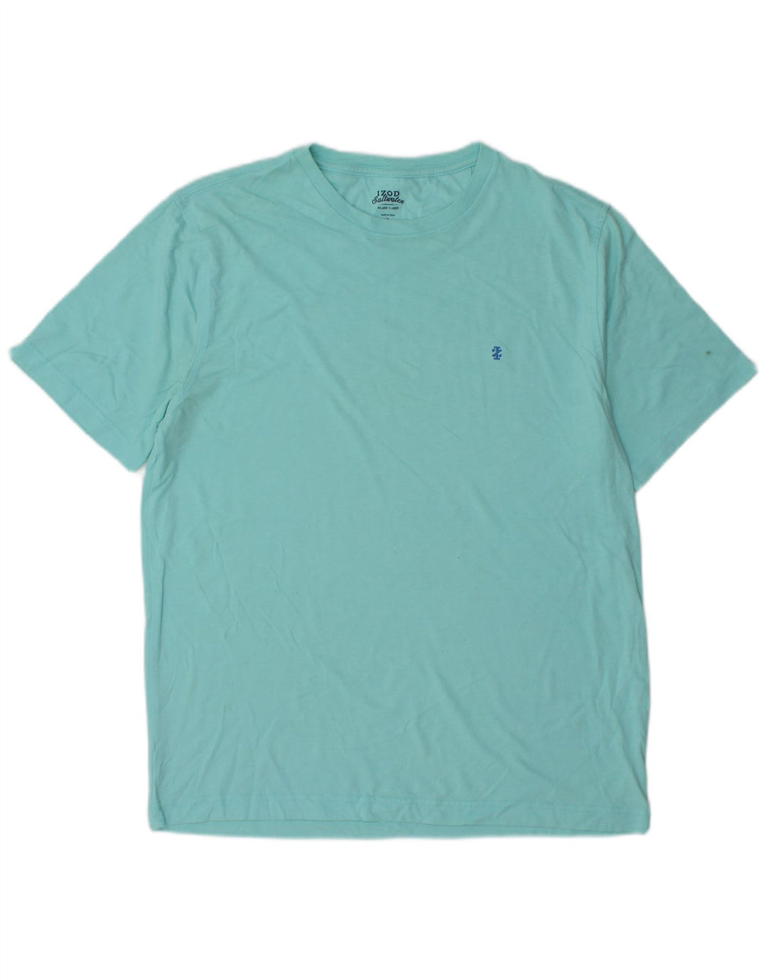 IZOD Camiseta de agua salada para hombre Top Small Blue Cotton