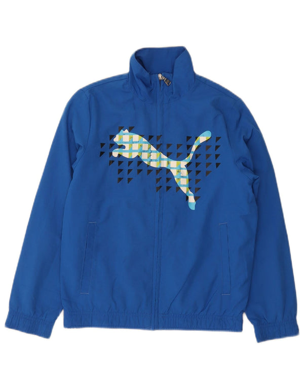 Puma Boys Graphic Chándal Top Chaqueta 9-10 Años Azul Poliéster