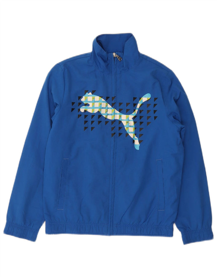 Puma Boys Graphic Chándal Top Chaqueta 9-10 Años Azul Poliéster