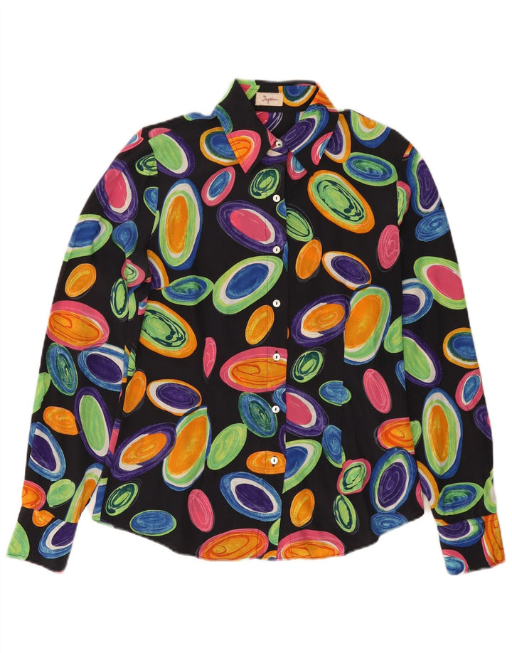 INGRAM Blusa camisera con estampado abstracto para mujer IT 42 Mediana Multicolor