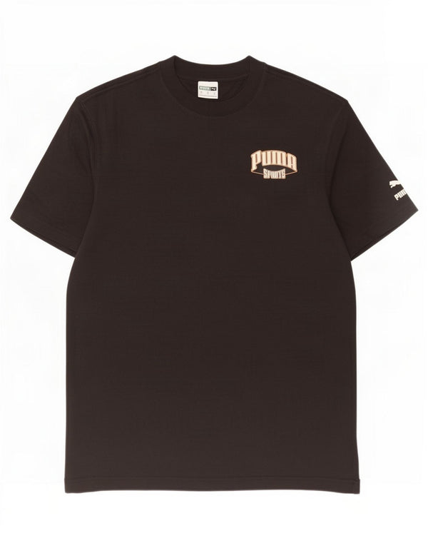 Puma - Camiseta gráfica para hombre, talla pequeña, algodón negro