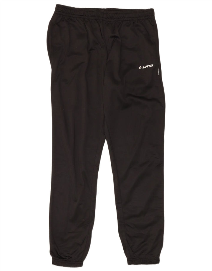 Lotto Hombre Pantalones De Chándal Joggers Large Negro Poliéster