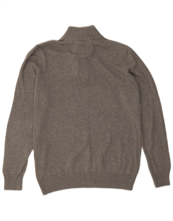 Crew Clothing - Jersey con cuello y botones para hombre, talla grande, algodón gris