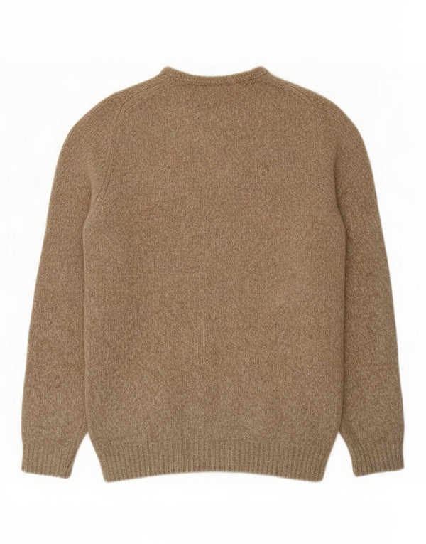 Massimo Dutti Jersey Hombre Cuello Barco XL Beige Moteado