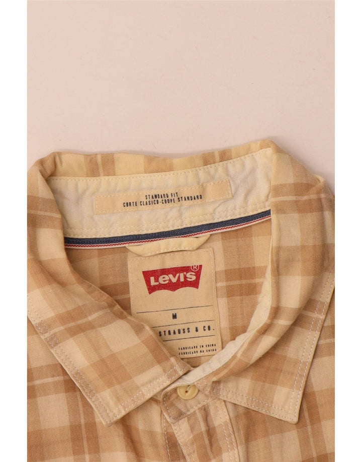 Levi's Camisa de manga corta con corte estándar y cuadros en beige medio para hombre