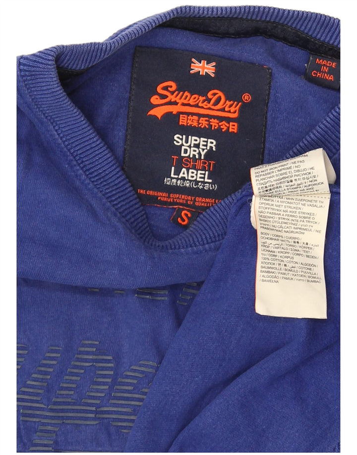 Superdry Camiseta con gráfico gráfico para hombre, talla pequeña, algodón azul