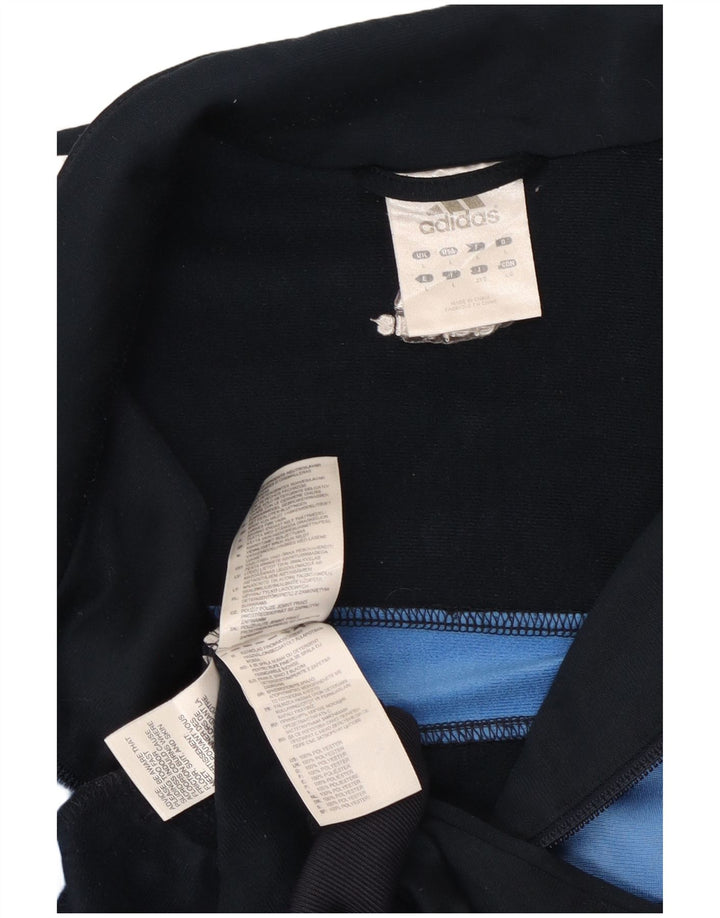 Adidas Hombre Chándal Top Chaqueta Grande Azul Marino Colorblock Poliéster