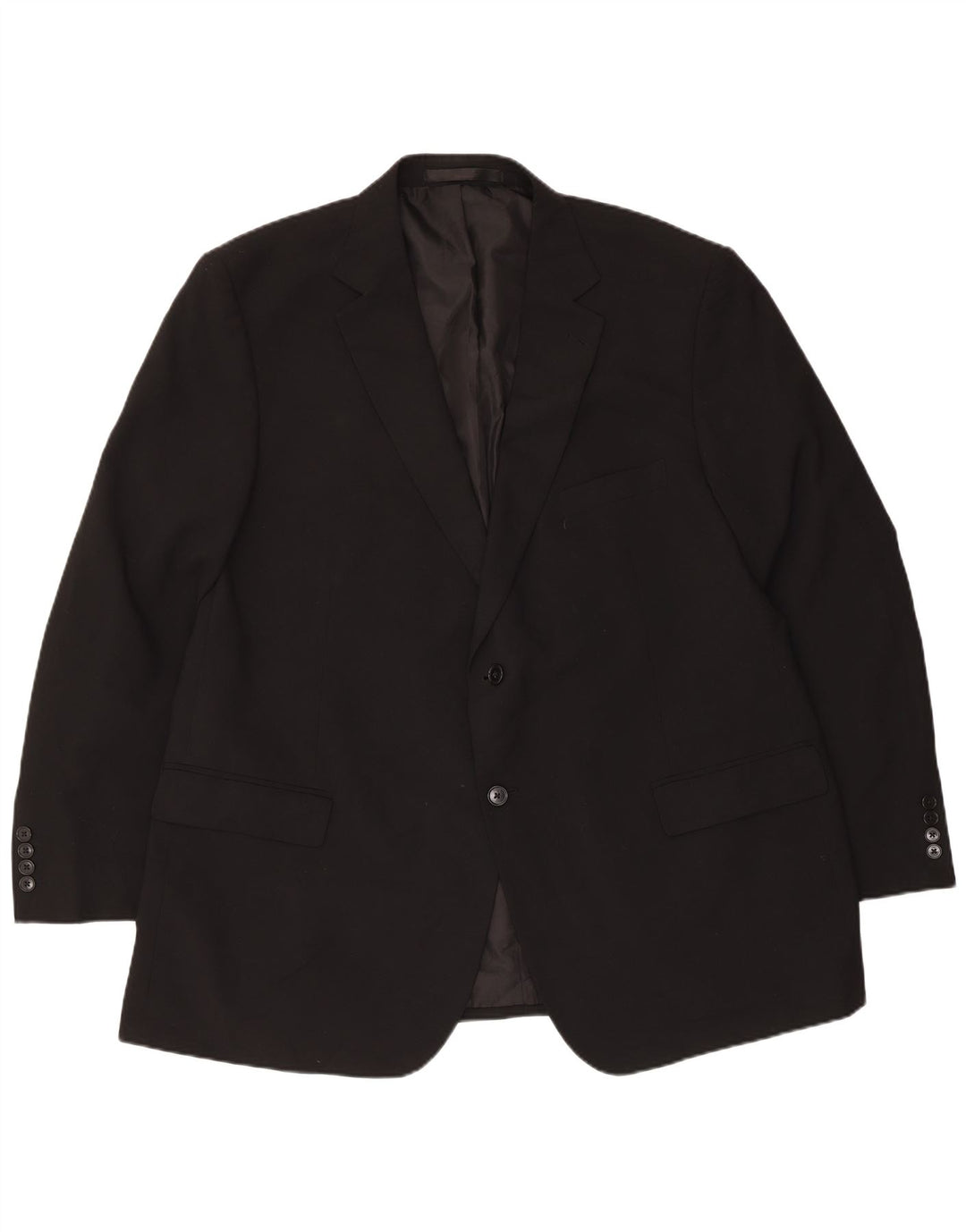 Marks & Spencer Chaqueta tipo blazer de 2 botones para hombre UK 48 2XL Poliéster negro