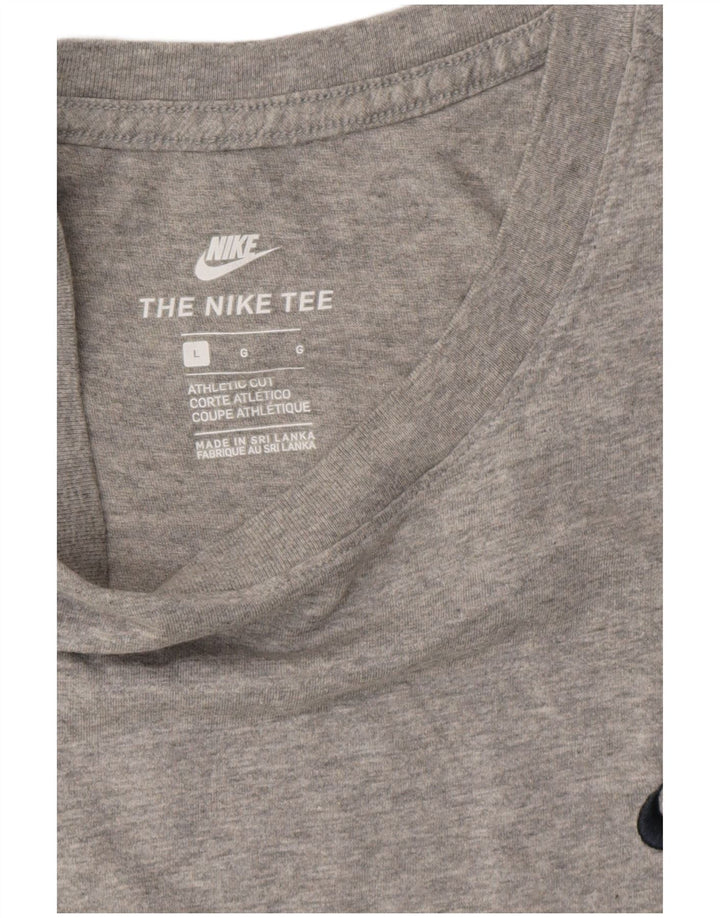 NIKE Camiseta de corte atlético para hombre, talla grande, gris