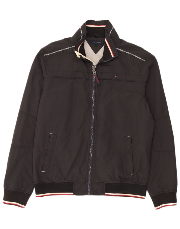 Tommy Hilfiger Chaqueta Bomber para Hombre UK 40 Grande Nylon Gris