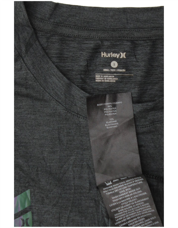 Hurley Mens Petit Camiseta Top Pequeño Gris Poliéster