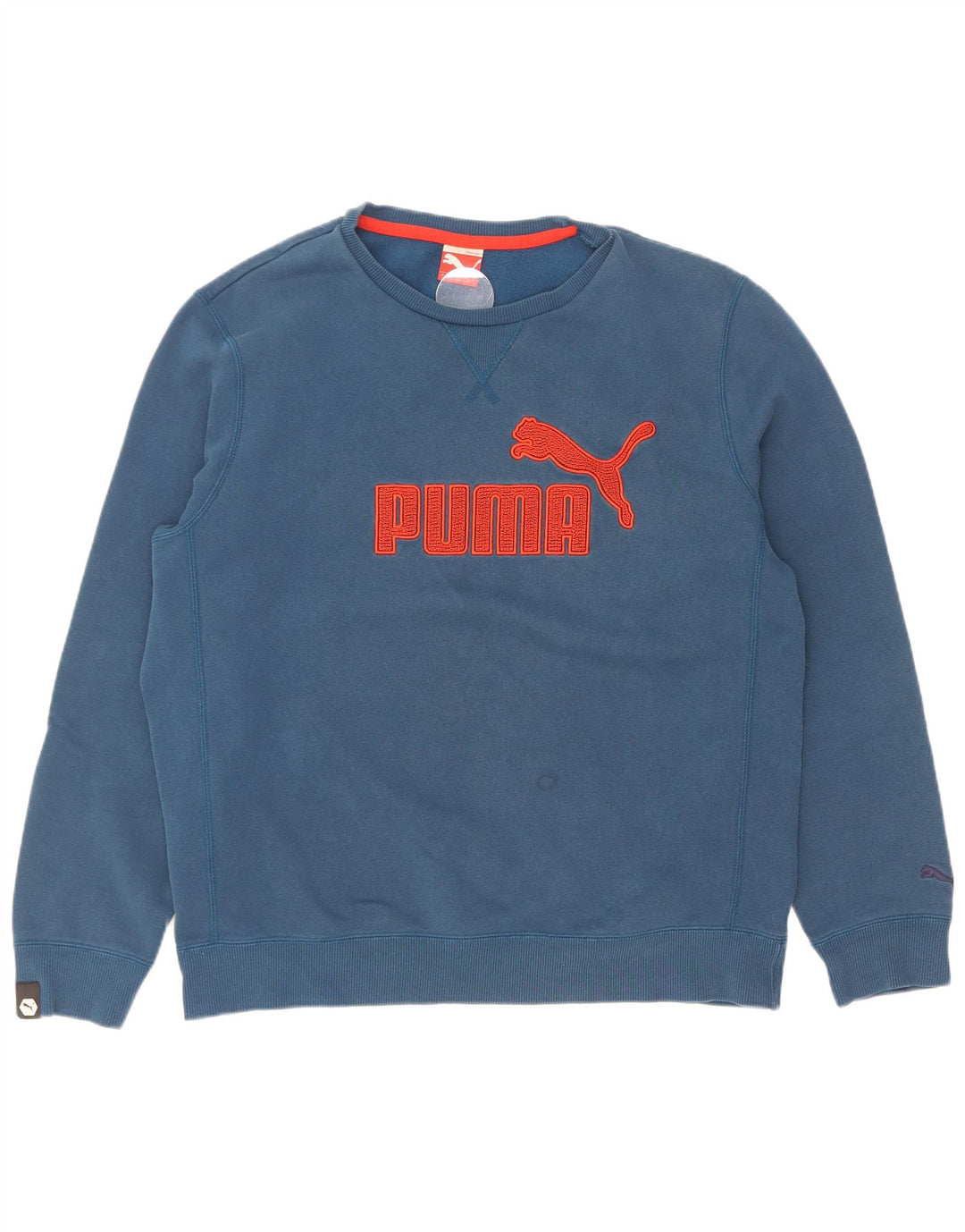 Puma Sudadera Gráfica para Hombre Jersey Grande De Algodón Azul