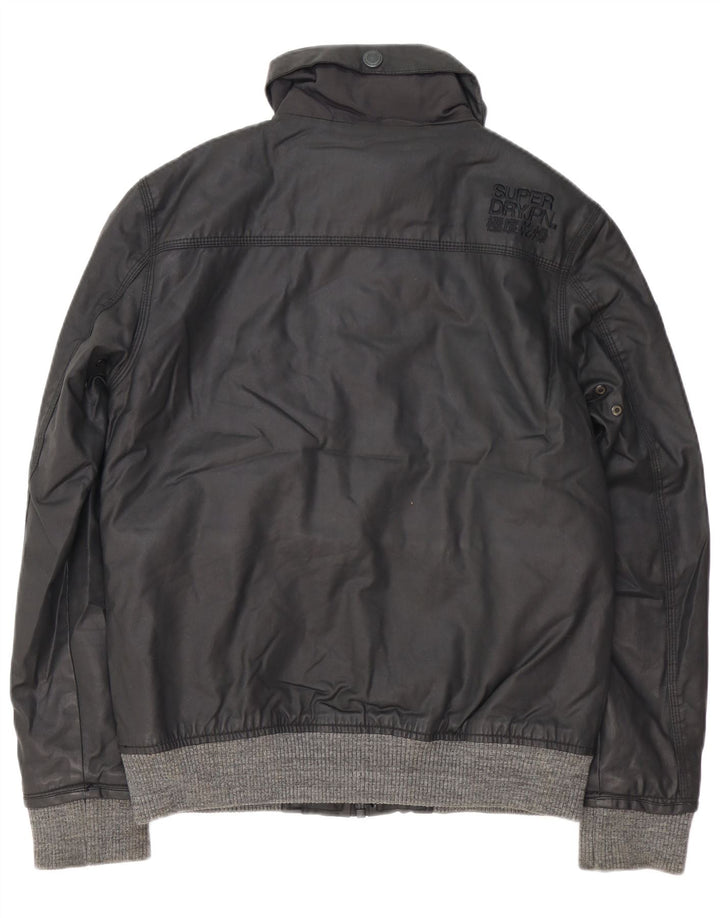 SUPERDRY Chaqueta bomber para hombre UK 40 Large Poliéster negro