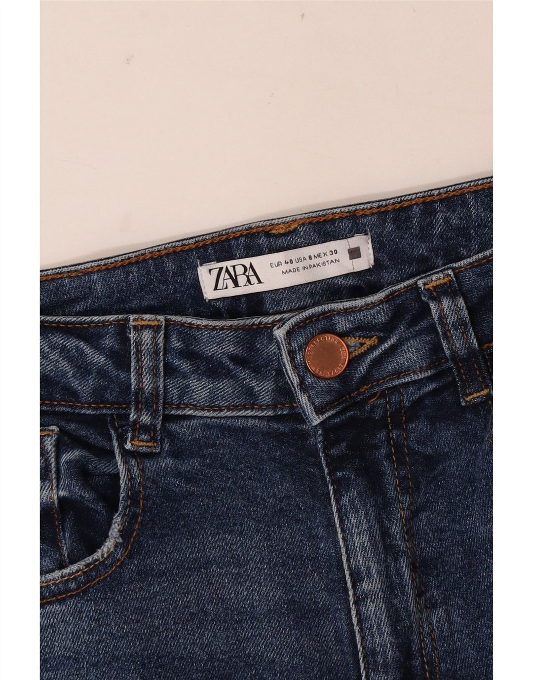 Vaqueros Acampanados Zara Mujer EU 40 Medium W30 L34 Azul