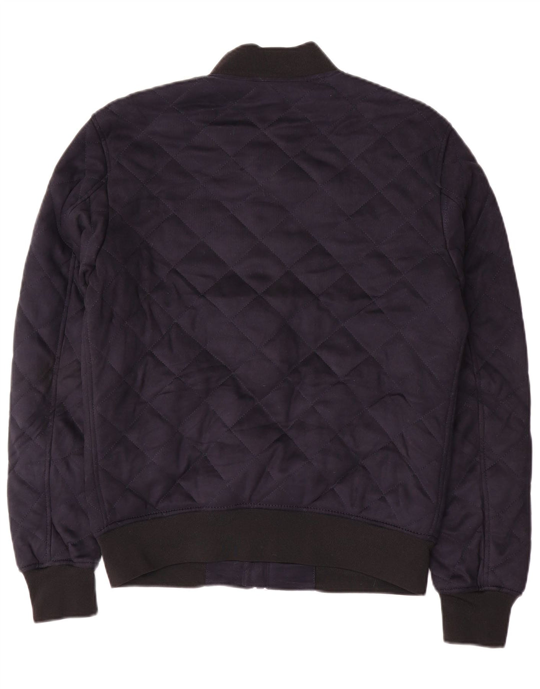 Zara Hombre Chaqueta Acolchada UK 38 Mediano Azul Marino Poliéster