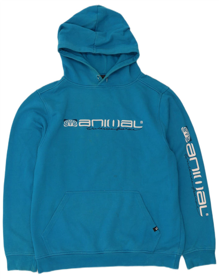 Animal Hombre Sudadera con capucha gráfica Jersey Grande Azul Poliéster