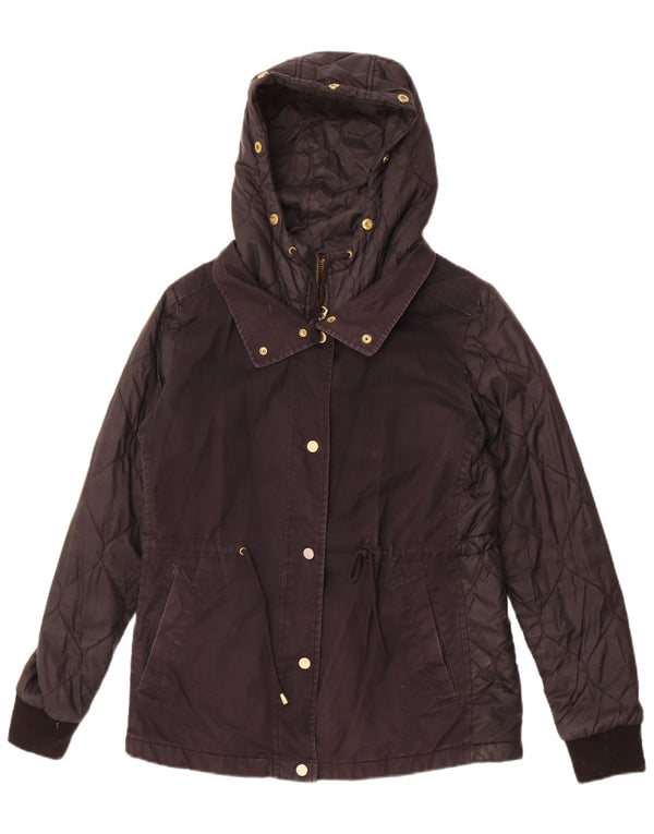 Topshop Chaqueta bomber con capucha para mujer UK 8 Small Azul marino Colorblock Algodón