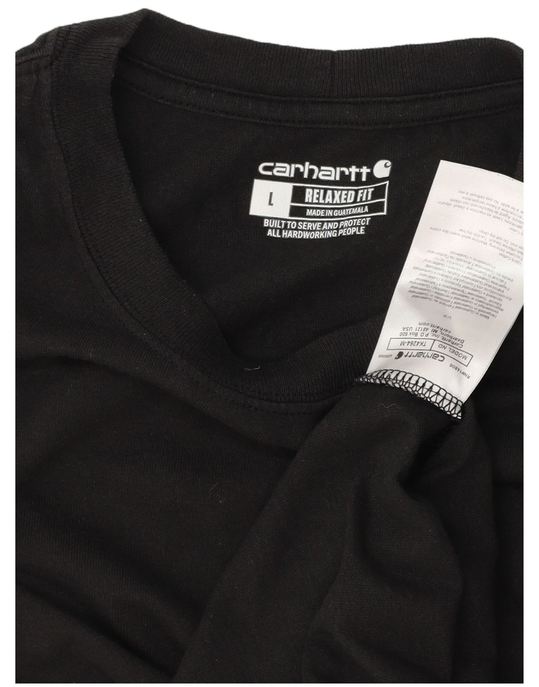 CARHARTT Camiseta de ajuste relajado para hombre Top grande de algodón negro