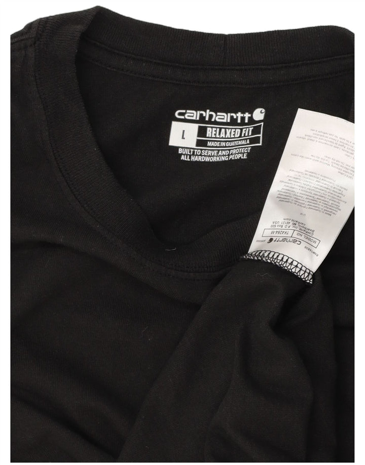 CARHARTT Camiseta de ajuste relajado para hombre Top grande de algodón negro