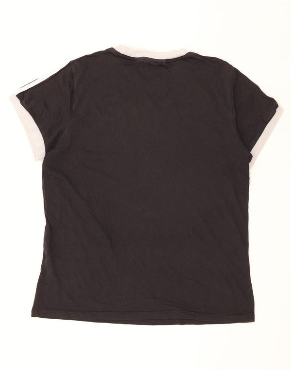 Adidas Camiseta Mujer Top UK 12 Medium Negro Algodón