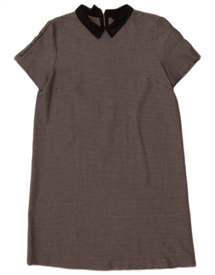 Zara Vestido recto para mujer UK 44 Mediano Pata de gallo negro