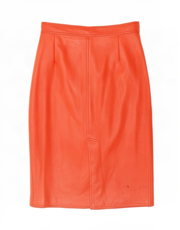Falda de cuero vintage para mujer pequeña W26 roja