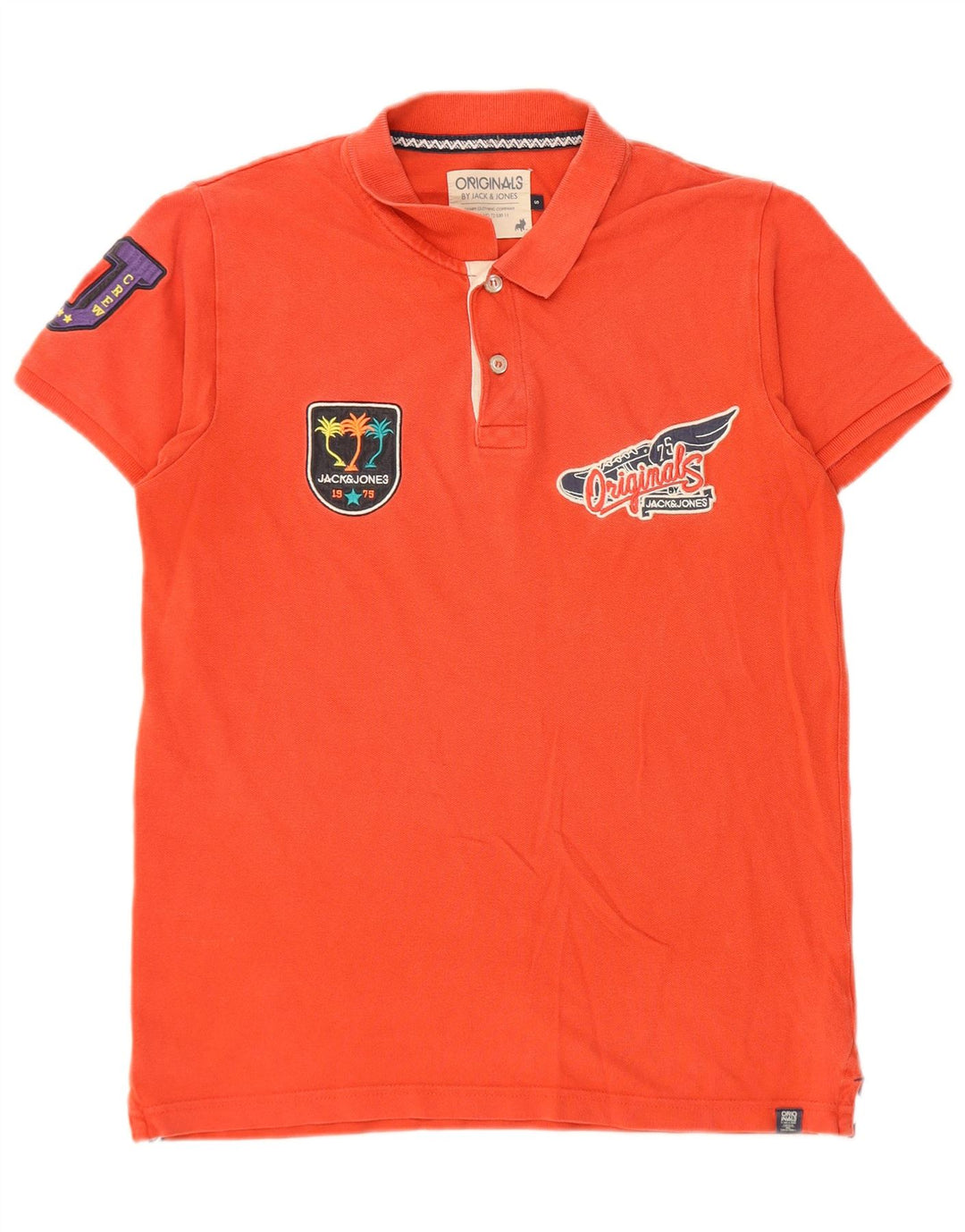 Jack & Jones Hombre Polo Gráfico Pequeño Algodón Rojo
